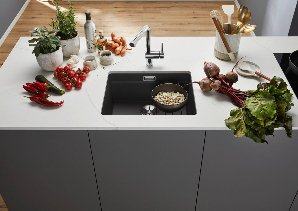 Chiuvetă bucătărie Silgranit Blanco ETAGON 500-U gri vulcan 530×460 mm