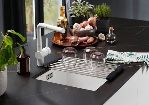 Chiuvetă bucătărie Silgranit Blanco SUBLINE 400-U trufe 430×460 mm