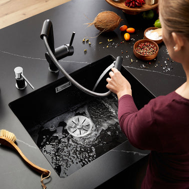 Chiuvetă bucătărie Silgranit Blanco SUBLINE 500-U alb antic 530×460 mm