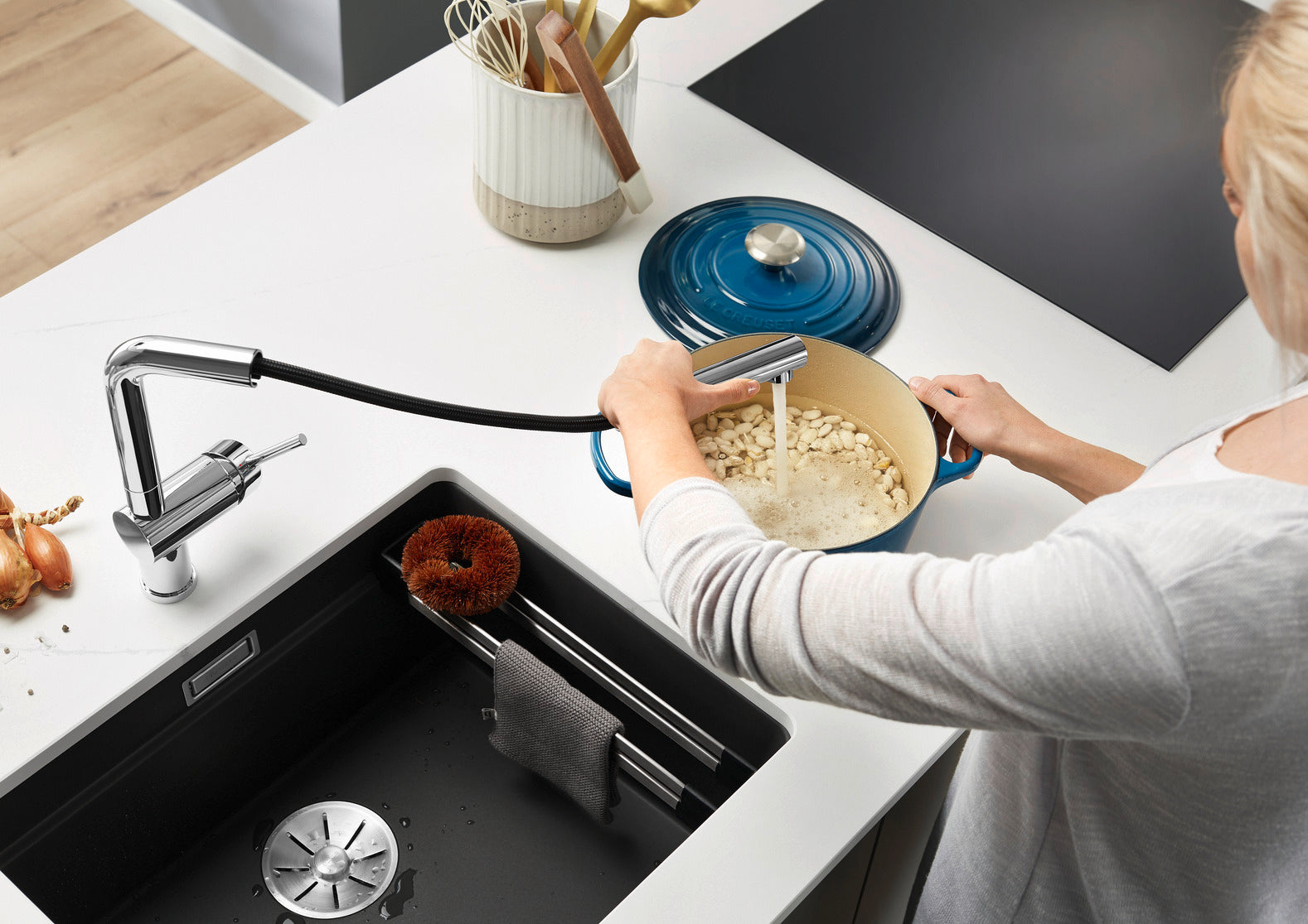Chiuvetă bucătărie Silgranit Blanco ETAGON 500-U gri vulcan 530×460 mm