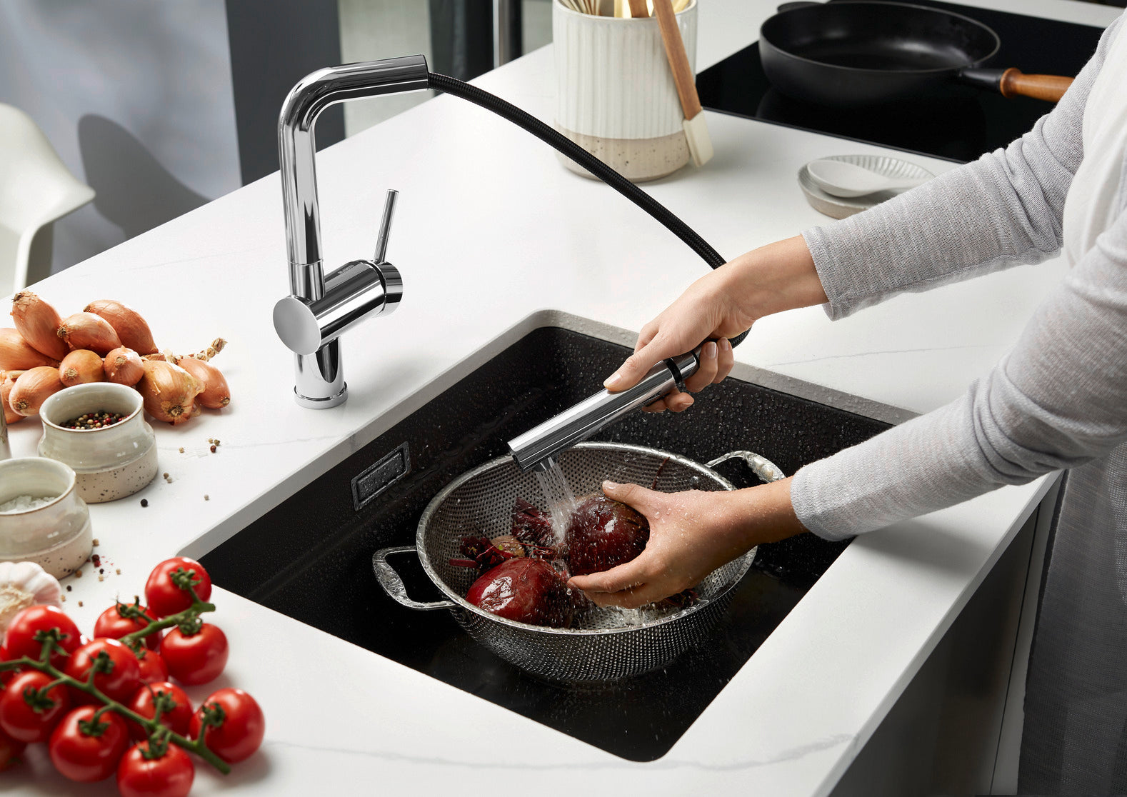Chiuvetă bucătărie Silgranit Blanco ETAGON 500-U gri vulcan 530×460 mm
