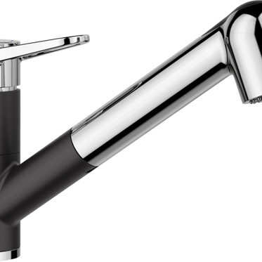 Baterie bucătărie Blanco WEGA-S II Silgranit-Look – negru/crom HD