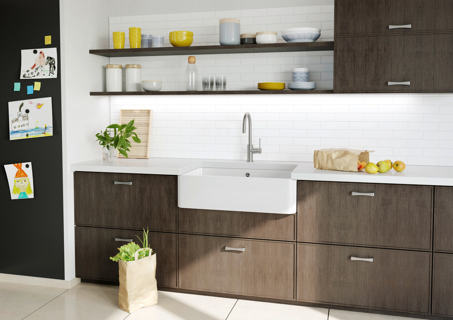 Chiuvetă bucătărie ceramică Blanco VILLAE Single Farmhouse alb lucios 795 × 460 mm