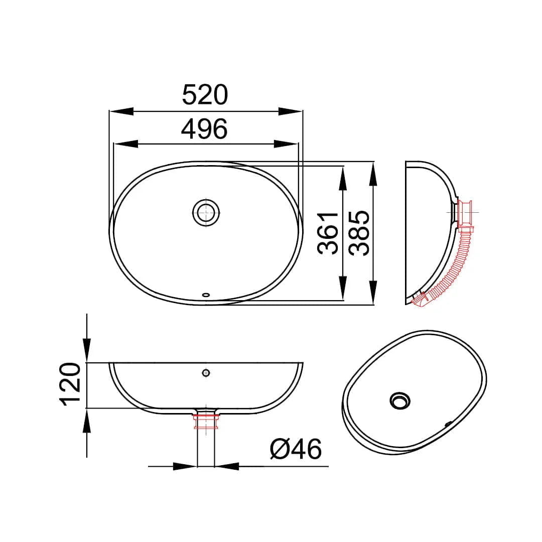AJDA-UN – lavoar pe blat din compozit acrilic