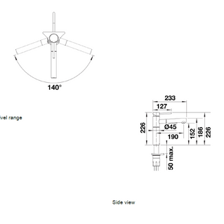 Baterie bucătărie Blanco ALTA-S II Silgranit-Look – gri vulcan HD