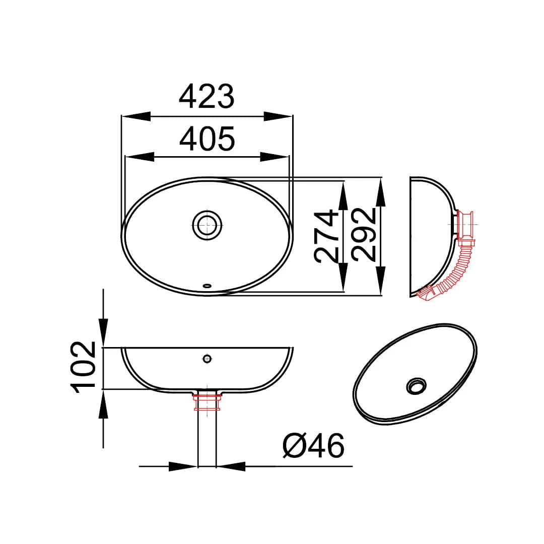ANA-UN – lavoar pe blat din compozit acrilic
