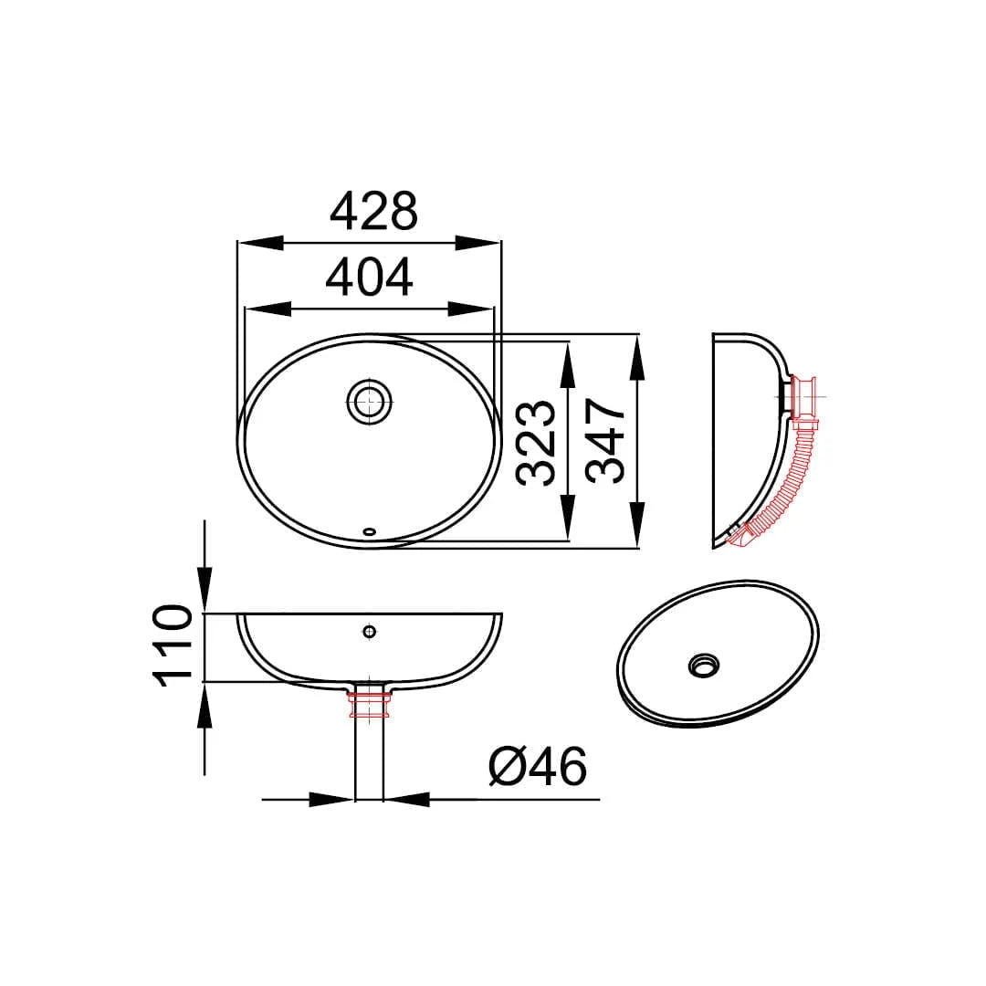 BLANCA-UN – lavoar pe blat din compozit acrilic