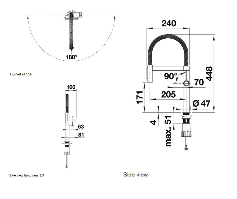 Baterie bucătărie Blanco CULINA-S II Mini Sensor – PVD steel HD