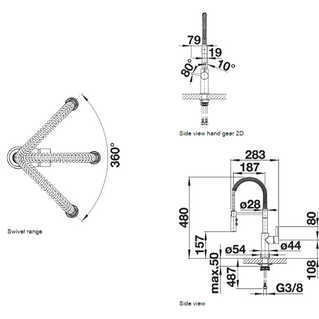 Baterie bucătărie Blanco CATRIS-S – crom HD