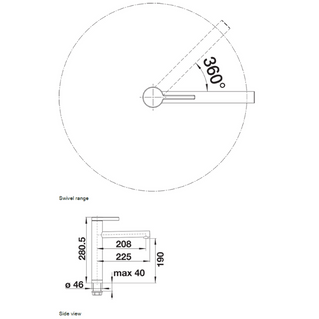 Baterie bucătărie Blanco LINEE – crom HD