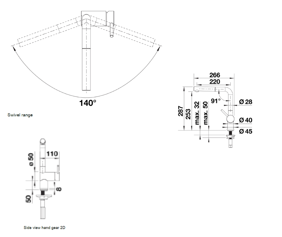 Baterie bucătărie Blanco LINUS-S Silgranit-look - alb HD
