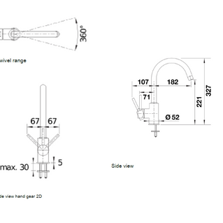 Baterie bucătărie Blanco MIDA Silgranit-Look – gri vulcan HD