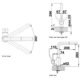 Baterie bucătărie Blanco MILA-S – crom HD