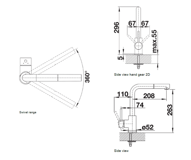 Baterie bucătărie Blanco MILA-S – crom HD
