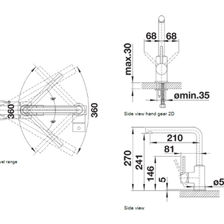 Baterie bucătărie Blanco MILA – negru mat HD