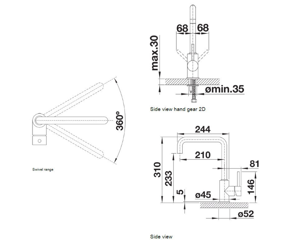 Baterie bucătărie Blanco MILI – cafea HD