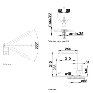 Baterie bucătărie Blanco MILI – cafea HD