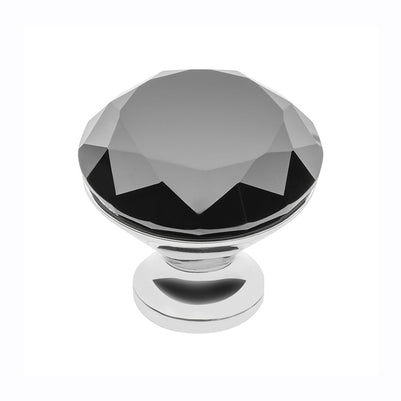 Buton mobilă BLACK CRYSTAL D25 mm