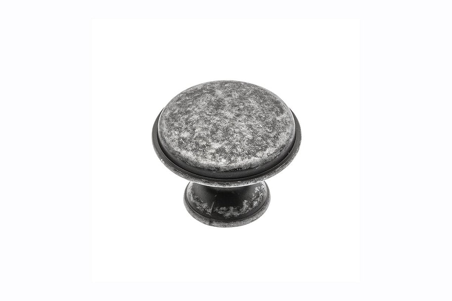 Buton mobilă Cento D28 mm, argintiu antichizat