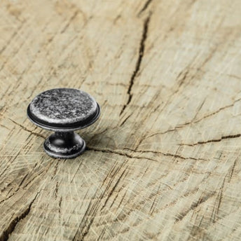 Buton mobilă Cento D28 mm, argintiu antichizat