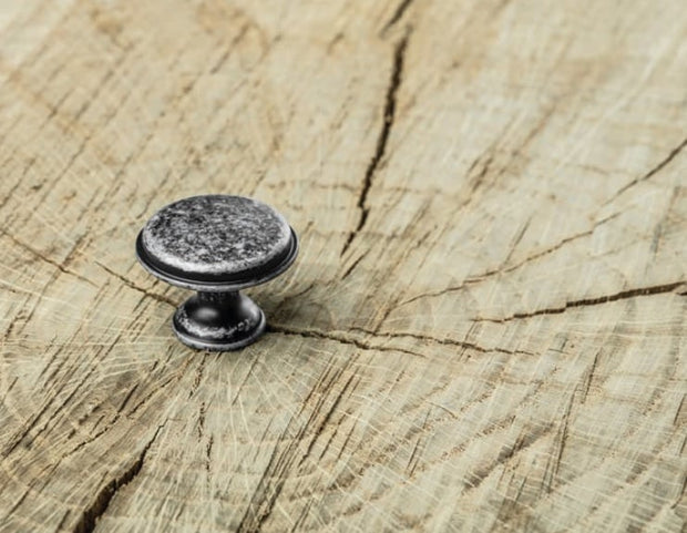 Buton mobilă Cento D28 mm, argintiu antichizat