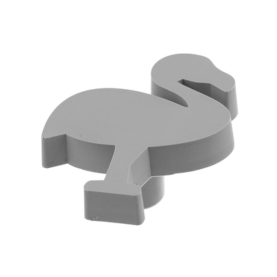 Buton mobilă copii FLAMINGO 42x52 mm, gri