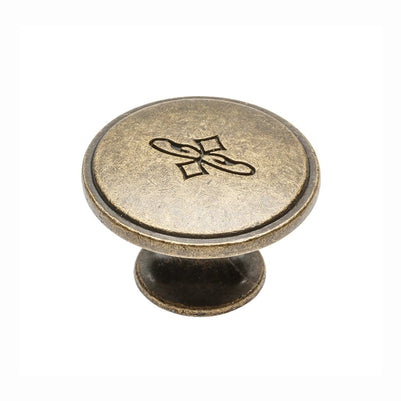 Buton mobilă OLBIA D32 mm, alamă antichizată