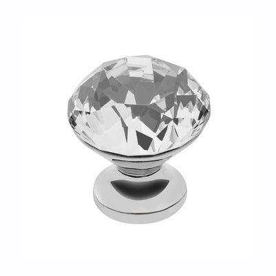Buton mobilă WHITE CRYSTAL, 25x28 mm