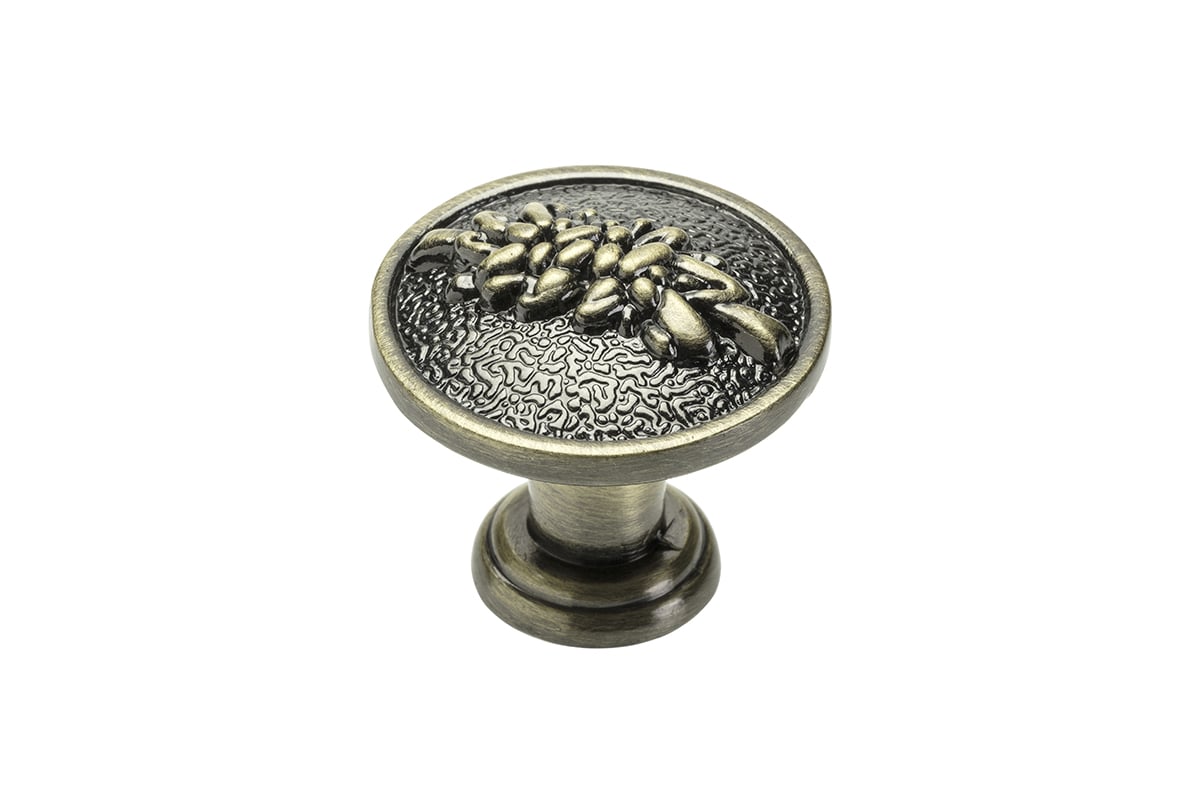 Buton mobilă ARDEA 27x23 mm, alamă antichizată