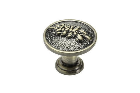 Buton mobilă ARDEA 27x23 mm, alamă antichizată