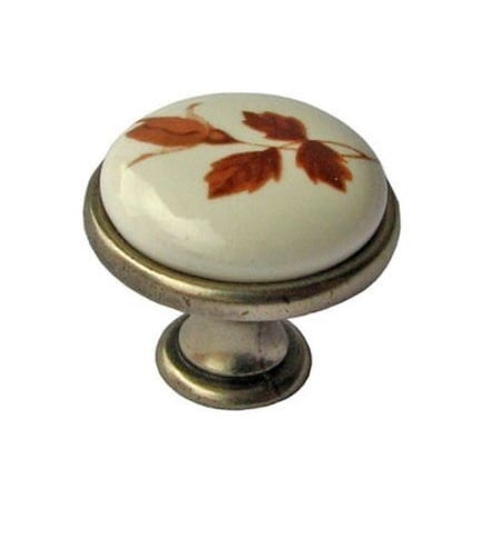 Buton mobilă AUTUMN ROSE, alamă antichizată