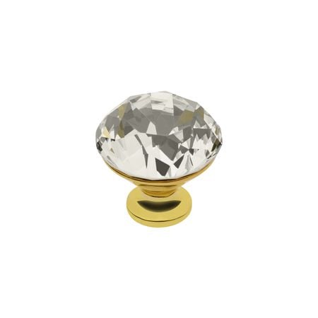 Buton mobilă CRYSTAL GOLD, D30 mm