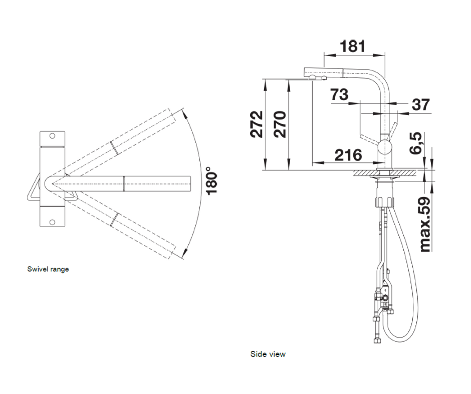 Baterie bucătărie Blanco FONTAS-S II Filter – alb/crom HD