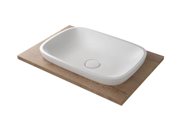GLORIA 580 V-IN – lavoar semi-încastrabil în blat din compozit acrilic