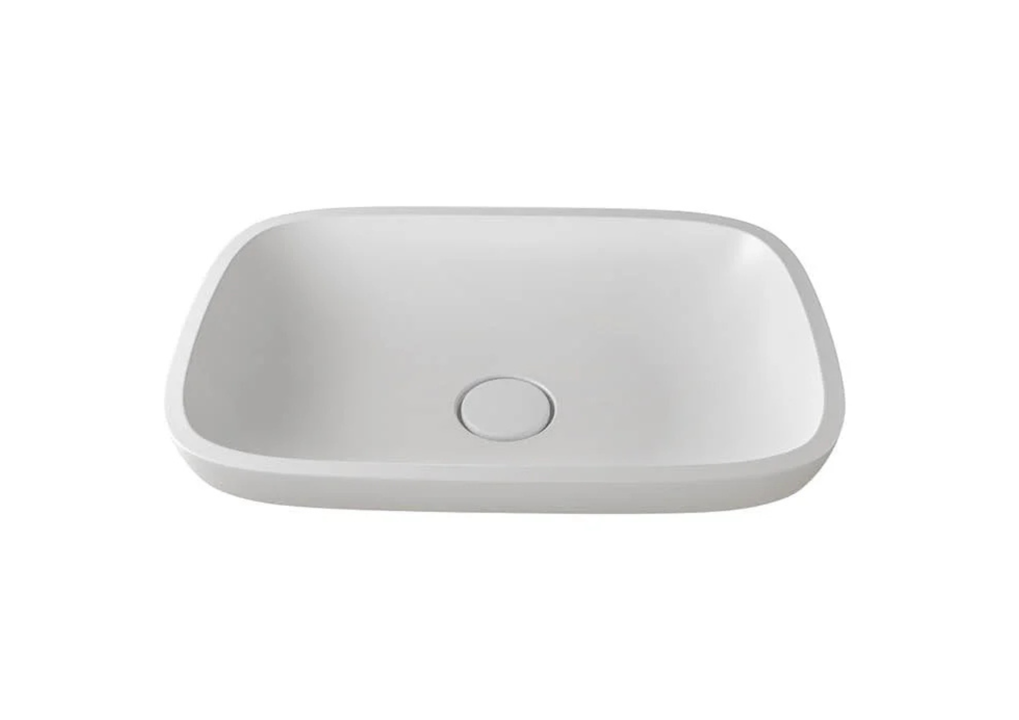 GLORIA 580 V-UN – lavoar semi-încastrabil în blat din compozit acrilic