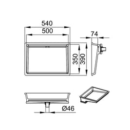 KIARA 500-UN – lavoar încastrabil în blat din compozit acrilic