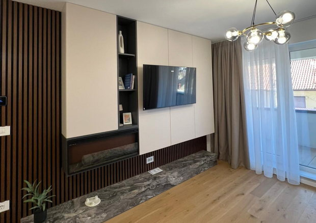 Mobilier pentru living din MDF termoformat realizat la comandă de NORVINIA