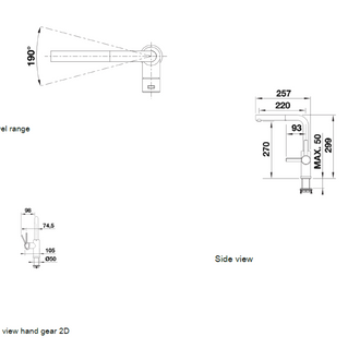 Baterie bucătărie Blanco LANORA-S-F – inox masiv perlat HD