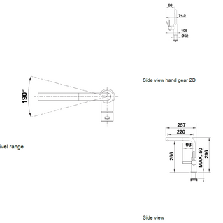 Baterie bucătărie Blanco LANORA-S – inox masiv perlat HD