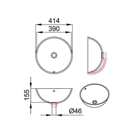 META-UN – lavoar încastrabil în blat din compozit acrilic