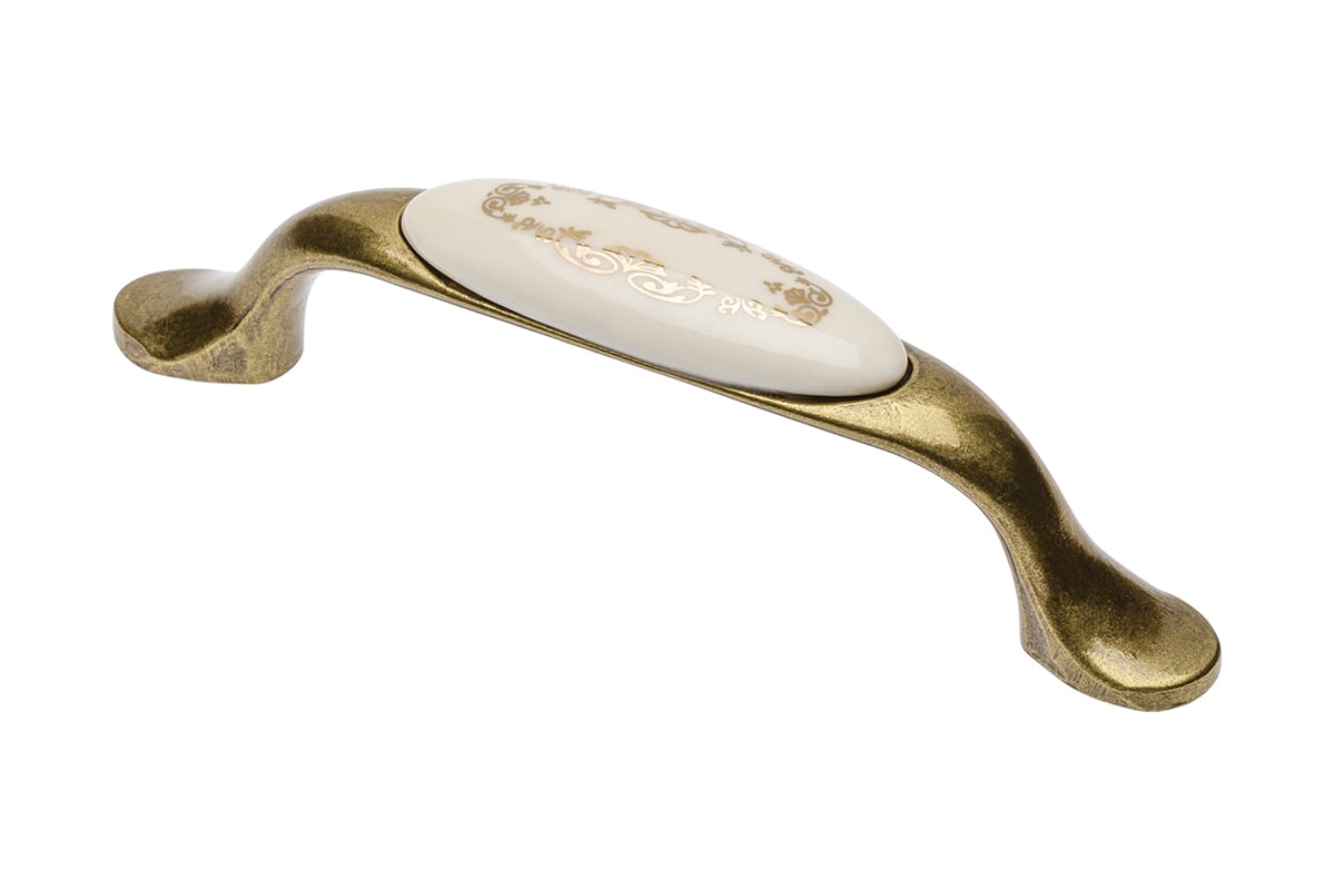 Mâner mobilă ORNAMENT – alamă antichizată, tip arcadă