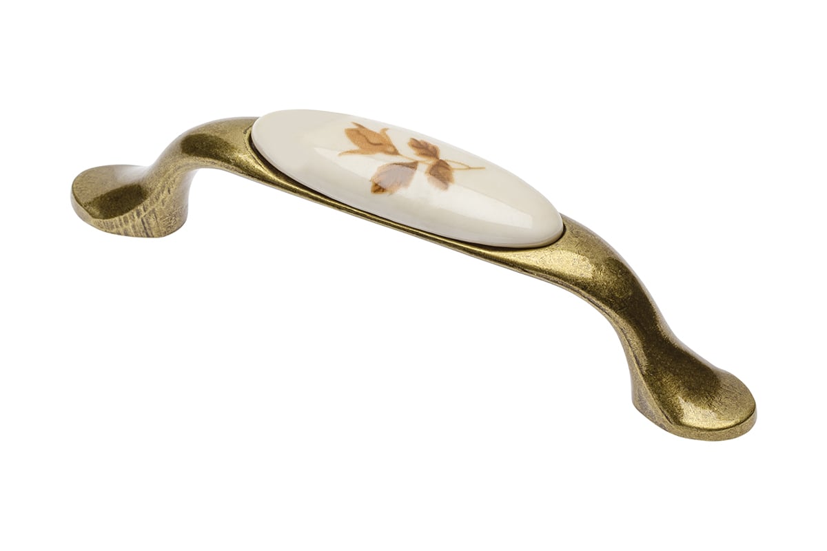 Mâner mobilă AUTUMN ROSE – 96 mm, alamă antichizată