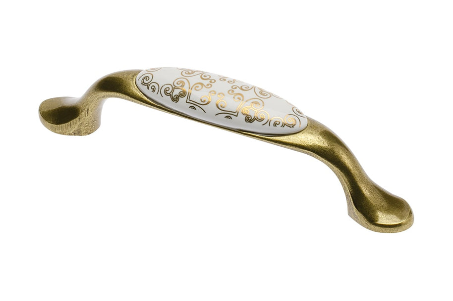 Mâner mobilă bucătărie Orient Gold, alamă antichizată