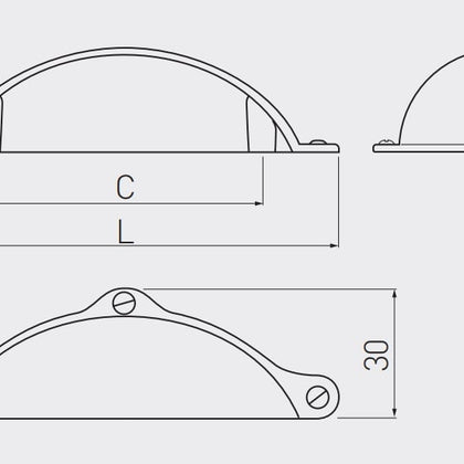 Mâner mobilă Marsala – 64 mm, titan periat