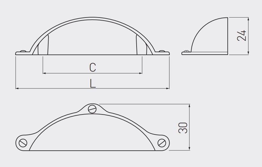 Mâner mobilă Marsala – 64 mm, negru mat