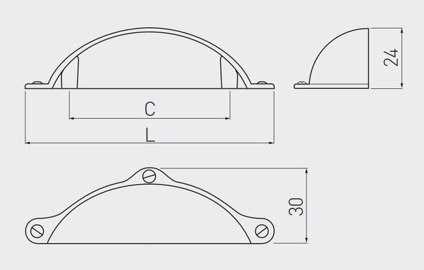 Mâner mobilă Marsala – 64 mm, negru mat