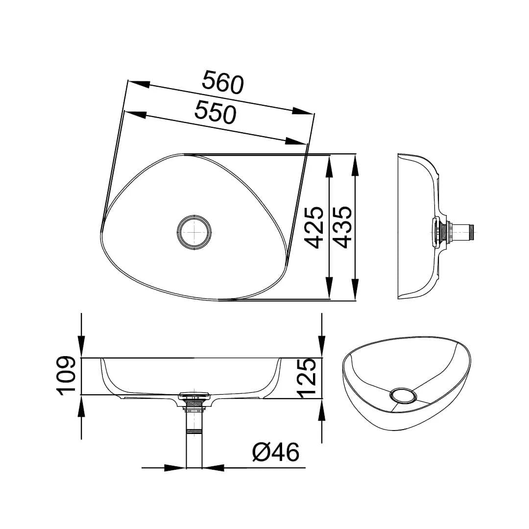 ODA V-ON – lavoar de blat din compozit acrilic