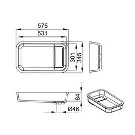 RUBY V-UN – lavoar încastrabil în blat din compozit acrilic
