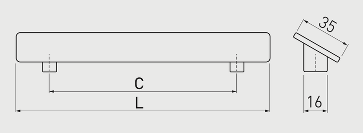 Mâner mobilă HILL 128 mm, cromat