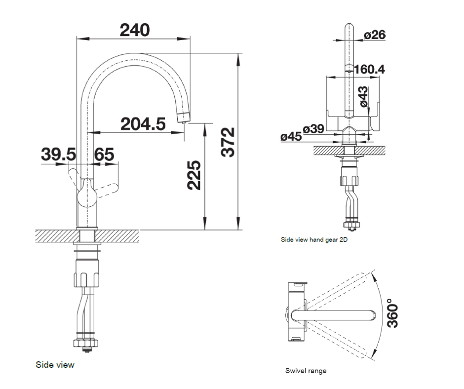 Baterie bucătărie Blanco TRIMA Filter – crom HD